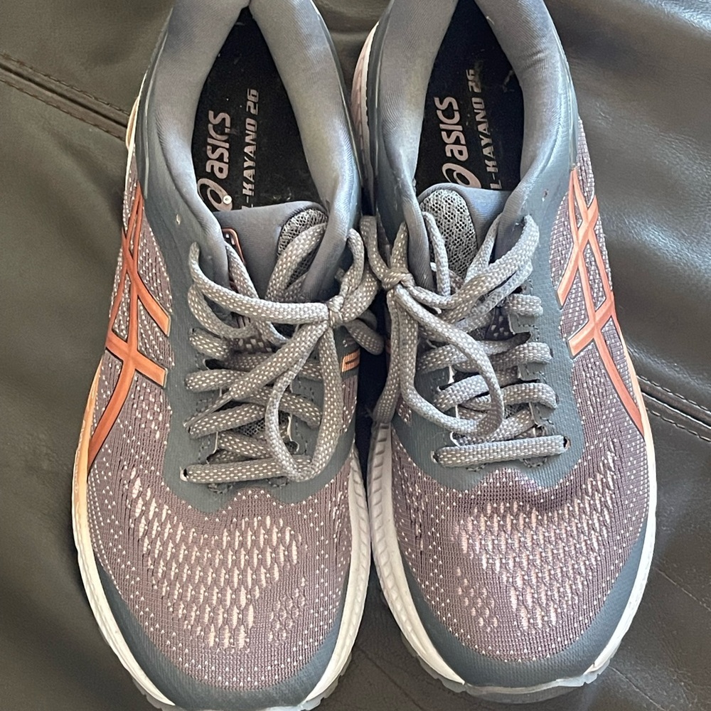 ASICS Women's Kayano 26 Gray and Orange Running Shoes